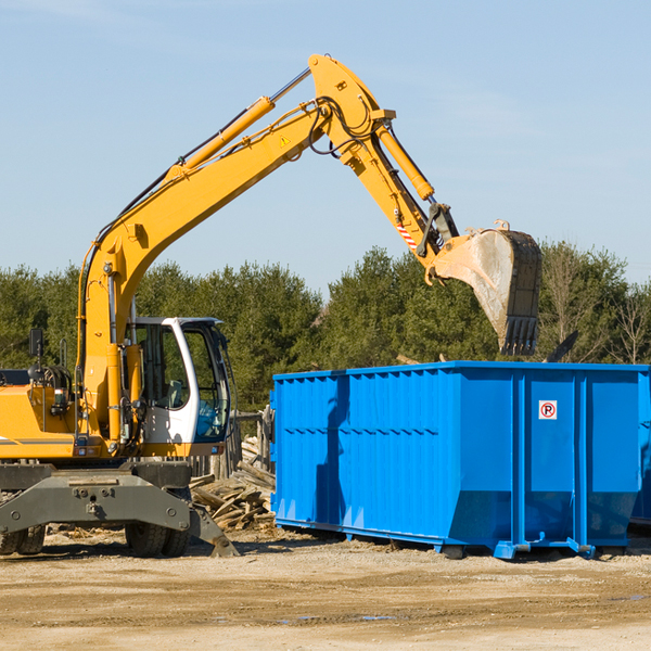 are there any restrictions on where a residential dumpster can be placed in Elsmere